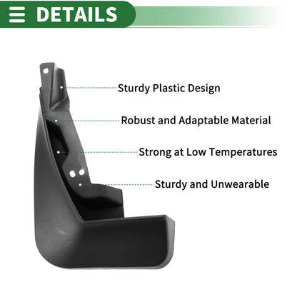 Set of 4 Mud Flaps Splash Guards for Audi A4 (Sedan) (2017–2018)