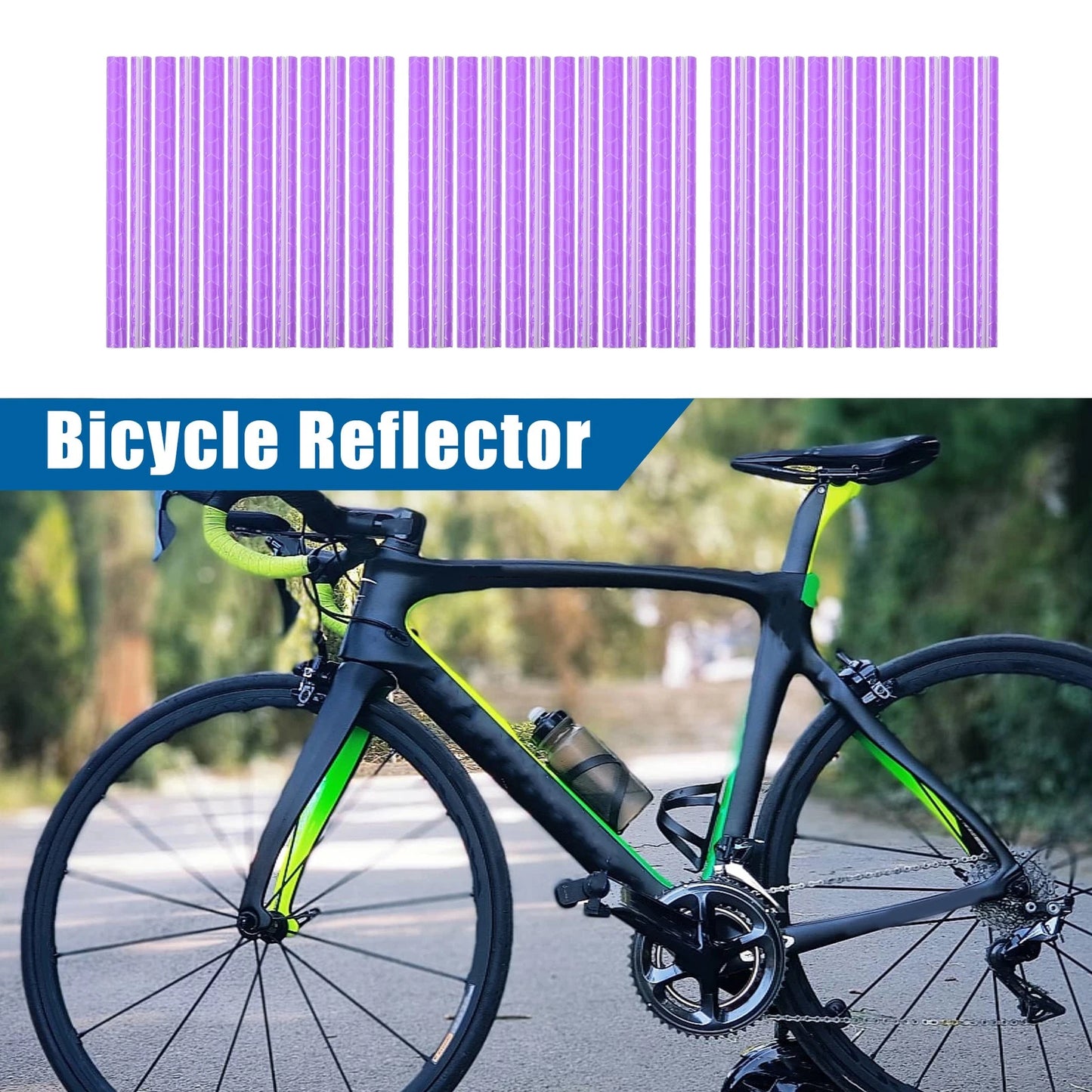36 Pcs Bicycle Reflector for Bike (Reflective ABS Purple)