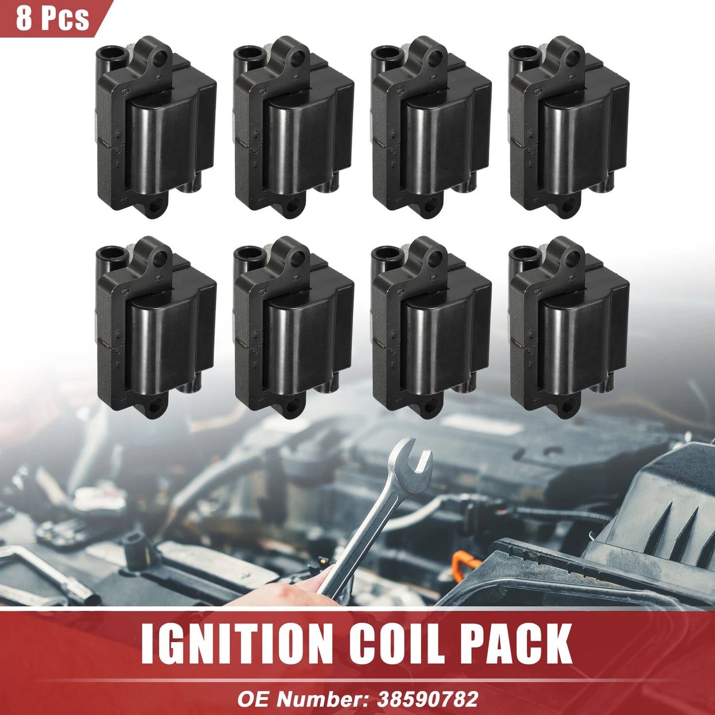 8X Ignition Coil Pack for Chevrolet Silverado 3500 (2001–2006)