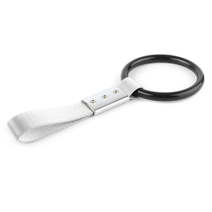 Round Tsurikawa Ring Handle Strap Charm for Subway Train Bus - Black