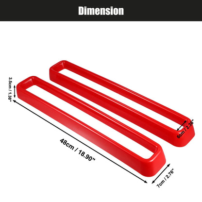 Front Grill Mesh Grille Inserts for Dodge Challenger 2015-2022 Red Trim