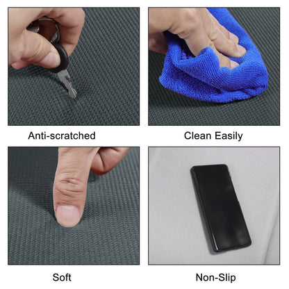 Car Bottom Seat Pad Cover for Universal Fit (Dark Gray Seaweed Fiber Latex)