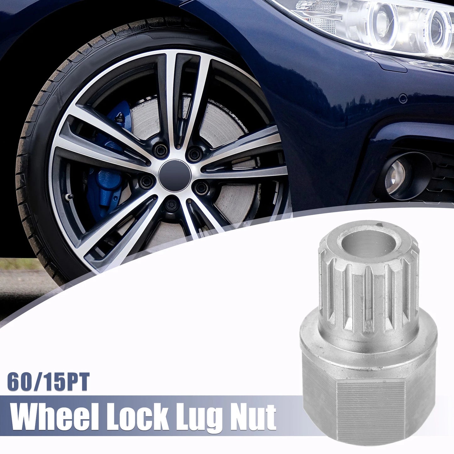 60/15PT Anti Theft Wheel Lock Key Lug Nut for VW Audi