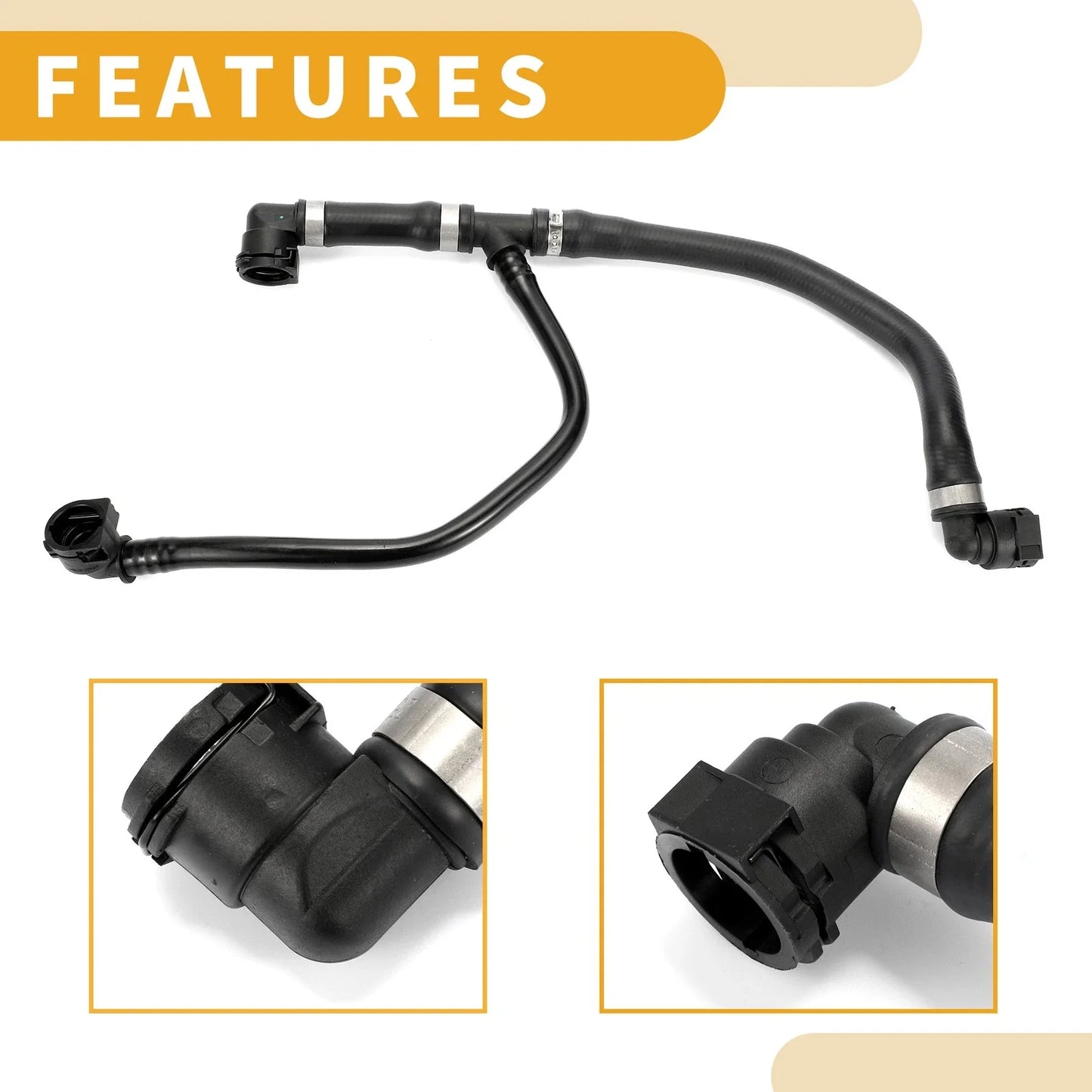 Engine Radiator Hose for BMW 230i Rubber Black (2017-2021)