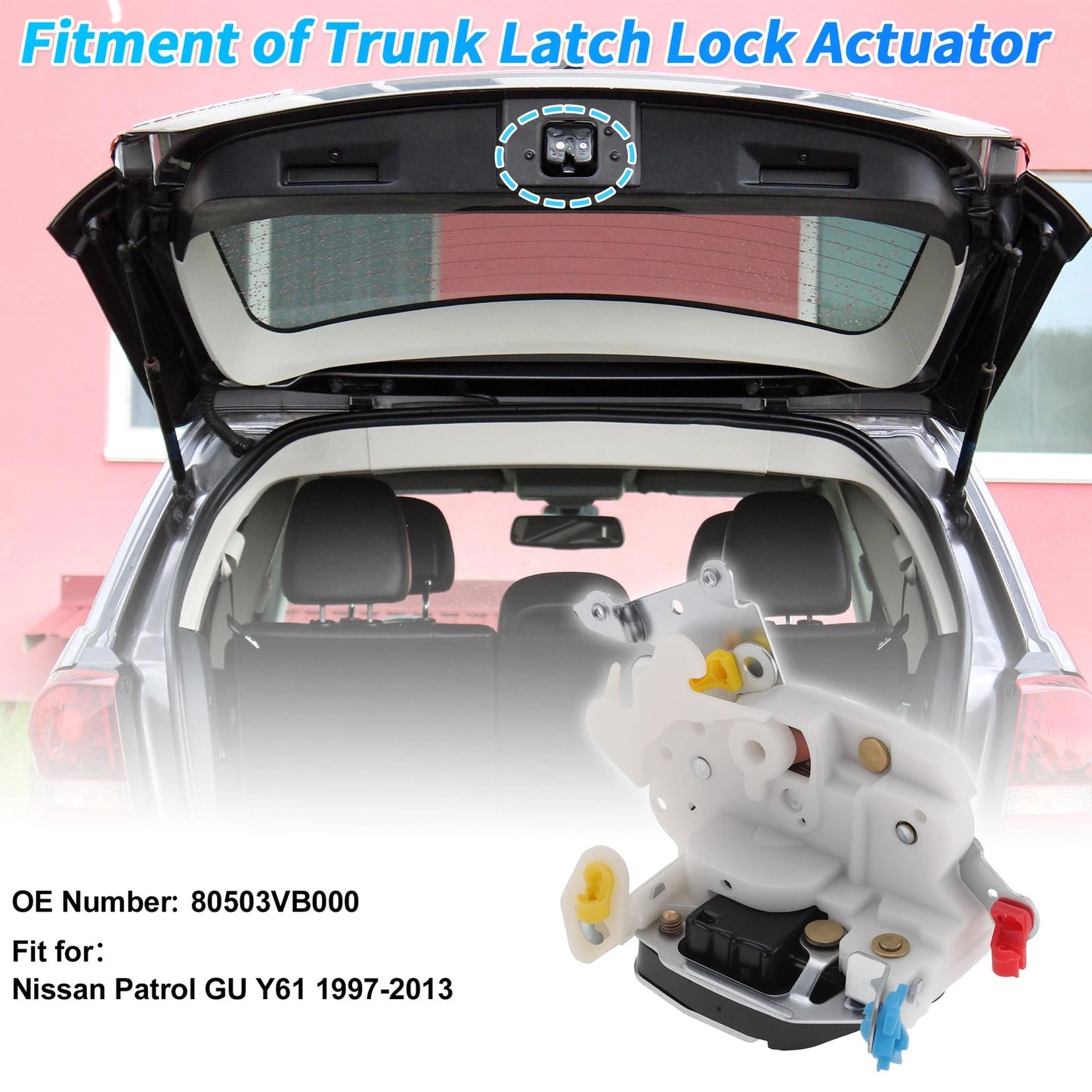 Rear Trunk Latch Lock Actuator for Nissan Patrol GU Y61 (1997–2013) 80503VB000