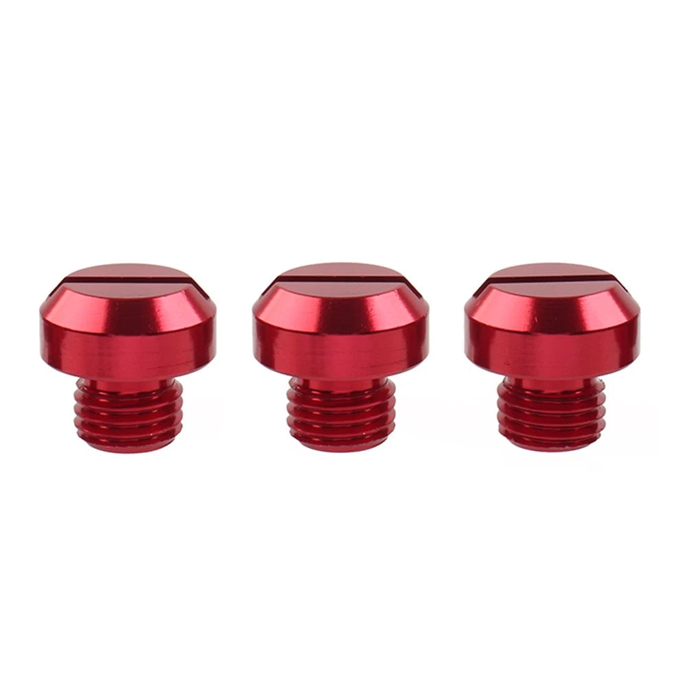 3X M10x1.25 Motorcycle Mirror Hole Blanking Plugs for Universal Fit (Gold)