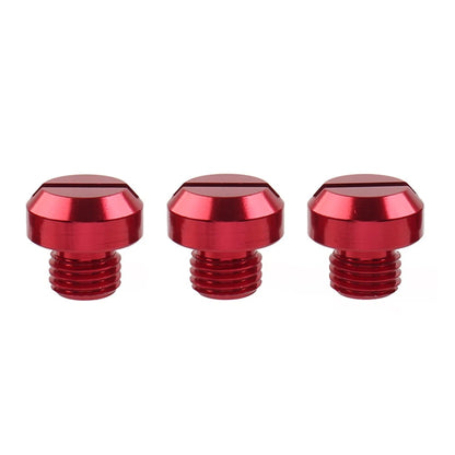 3X M10x1.25 Motorcycle Mirror Hole Blanking Plugs for Universal Fit (Gold)