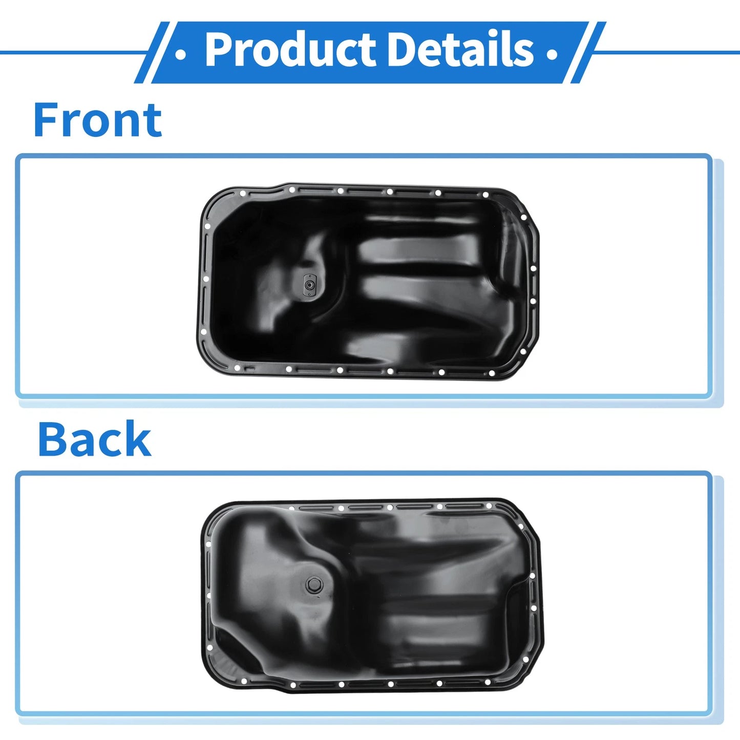 Engine Oil Pan for Toyota Tundra (2000–2004) No.1210162070/264315 Steel Black