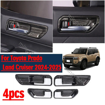Inner Door Handle Bowl Cover Wood for Toyota Prado Land Cruiser (2024–2025)