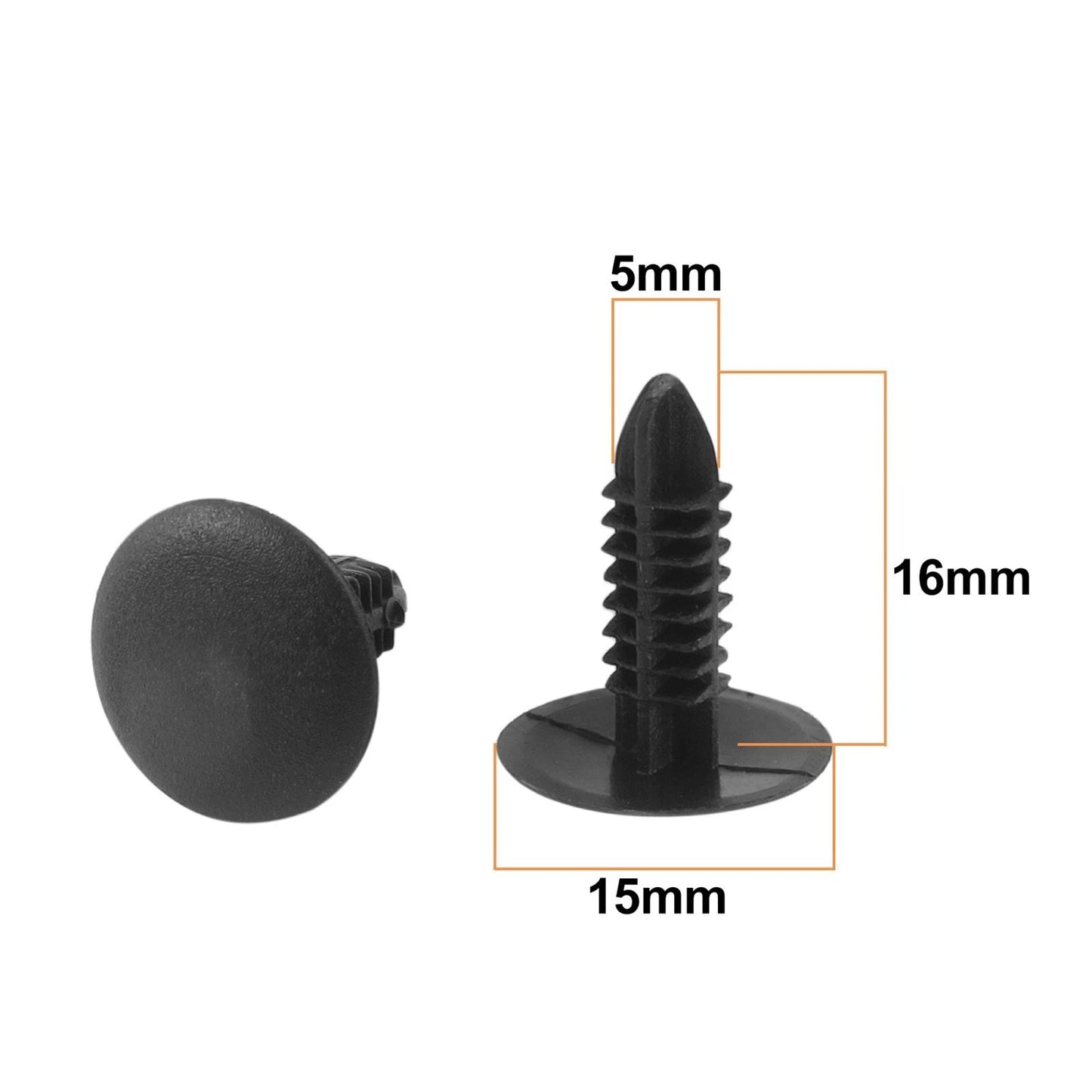 30pcs 5mm Plastic Rivets Clips for Toyota Trim Boot