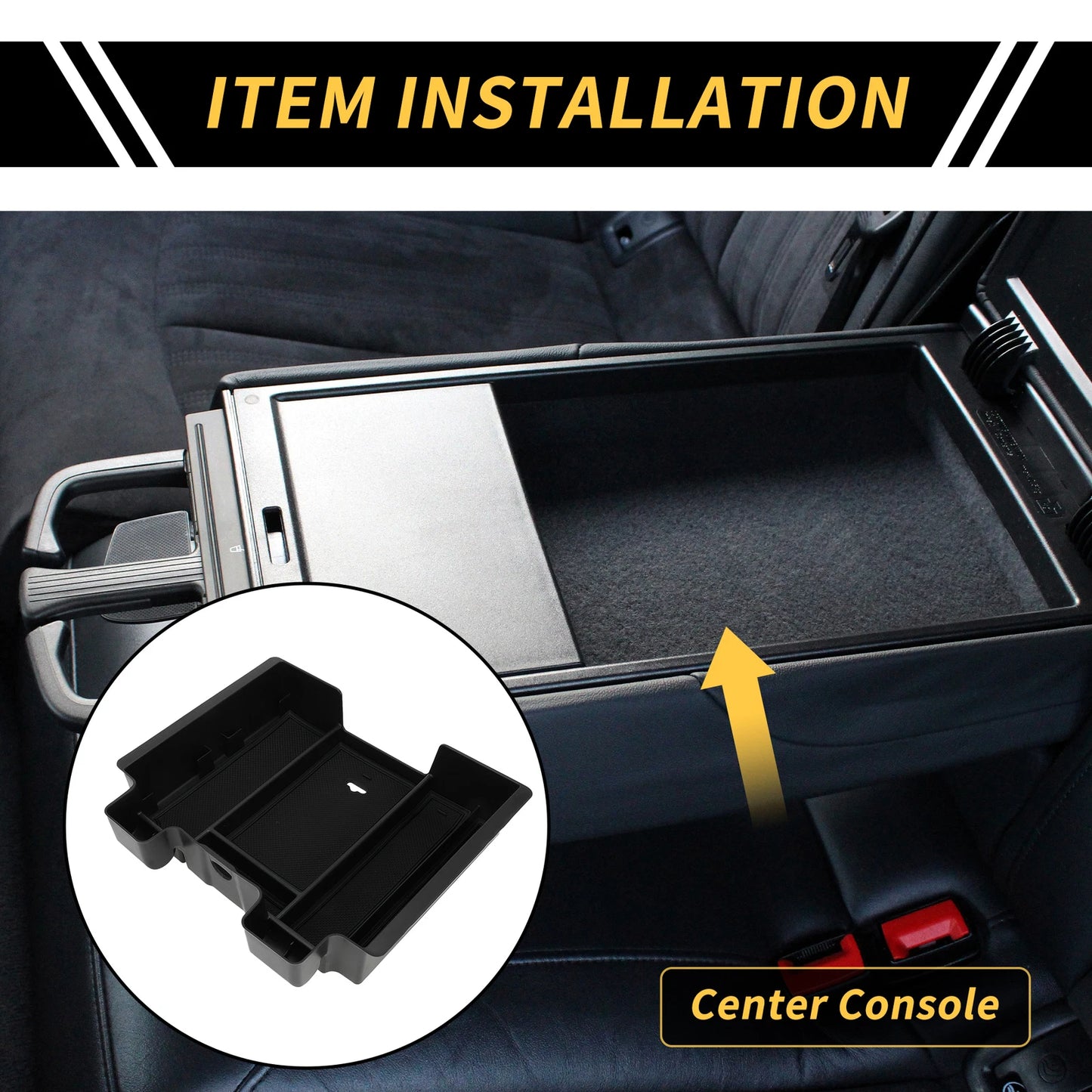 Center Console Organizer Tray for Chevy Silverado, GMC Sierra 2500 (2019–2023)