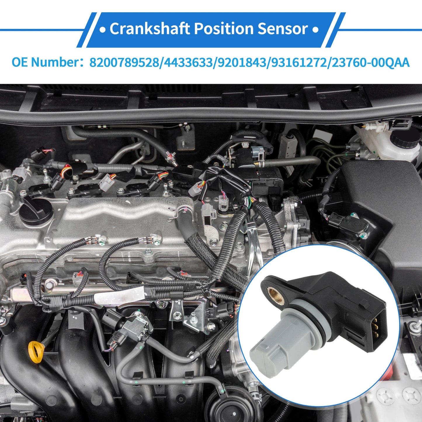 Crankshaft Position Sensor for Nissan Primera 1.9dCi (2002–2007) No. 23760-00QAA