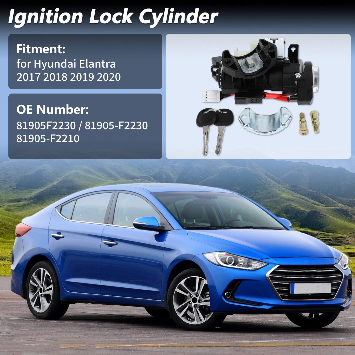 Ignition Lock Cylinder Housing No.81905-F2230 for Hyundai Elantra (2017–2020)