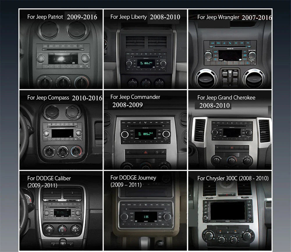 10.33'' Car Stereo Radio Head Unit for Jeep Wrangler, Dodge RAM, Charger