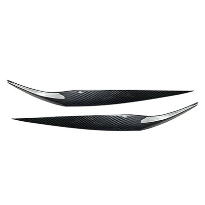 Carbon Fiber Front Headlight Eyebrow Cover Trim for Ford Fiesta (2013-2017)