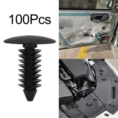 100pcs 7.8mm Plastic Car Interior Rivets Fastener Retainer Clips
