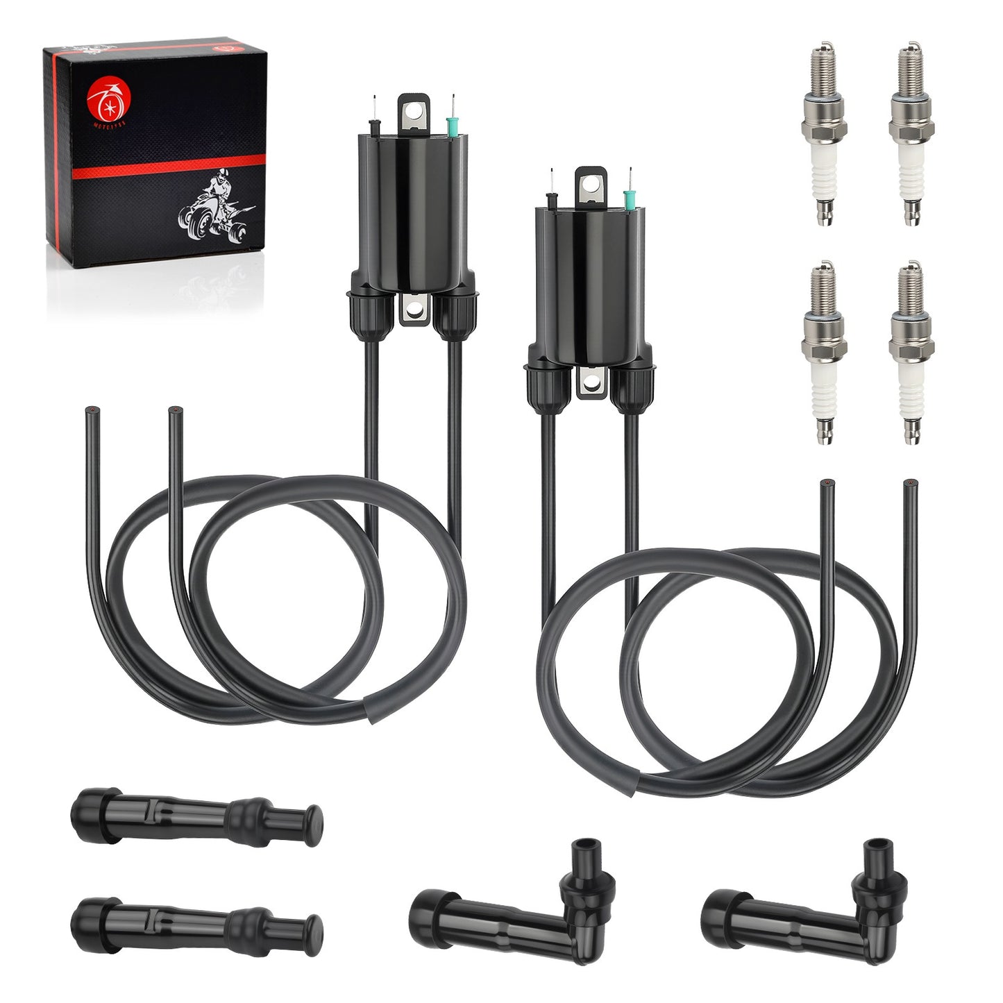 2 Sets Ignition Coil & Spark Plug for Honda CB750 Nighthawk (1991–2003)