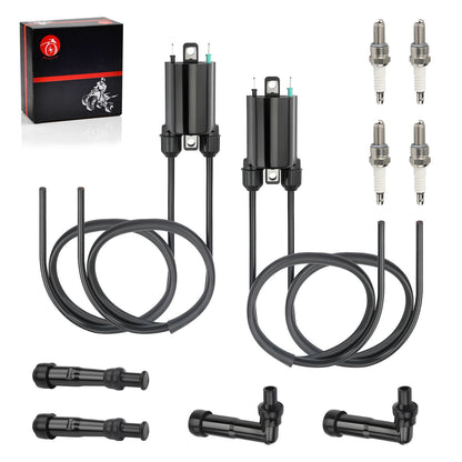 2 Sets Ignition Coil & Spark Plug for Honda CB750 Nighthawk (1991–2003)