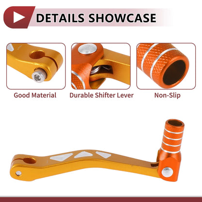 Folding Gear Shifter Lever for Yamaha TTR 50cc (2003–2023) Gold/Orange