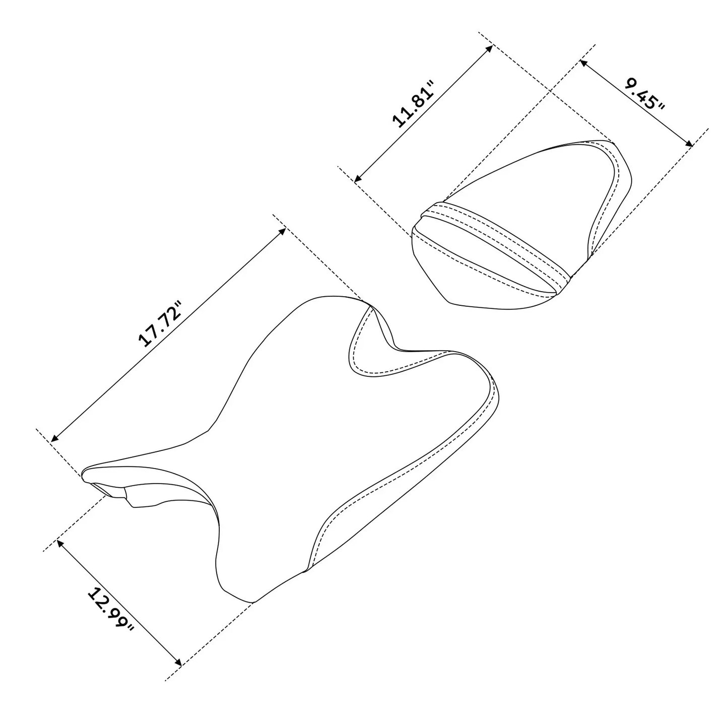 Rider Driver & Passenger Seats for Yamaha YZF R1 (2009-2014)