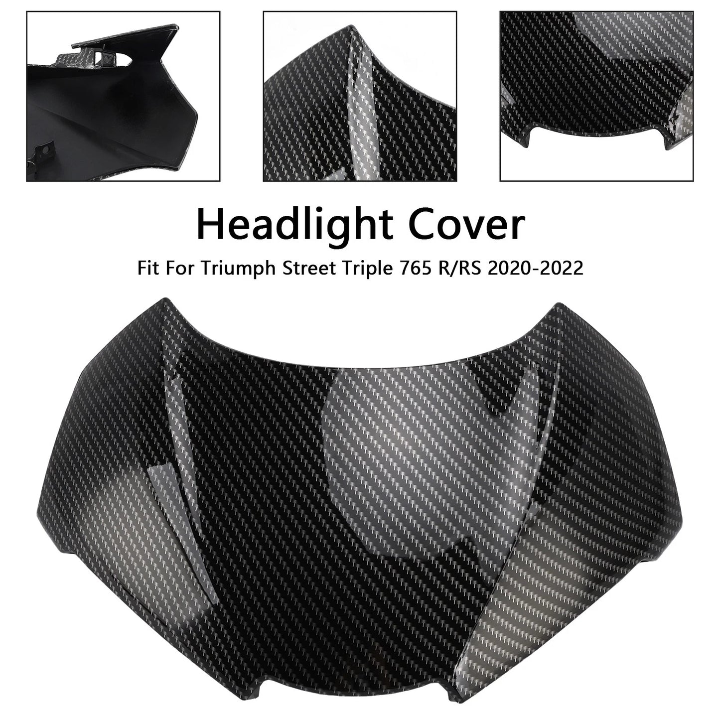 Headlight Front Fairing for Street Triple 765 R/RS (2020–2022) Carbon