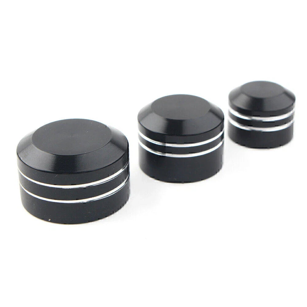 9mm Black CNC Inner Motor Bolt Topper Caps for Harley