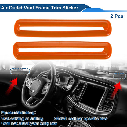 2X Air Condition Outlet Vent Trim Cover Frame for Dodge Challenger (2015–2023)