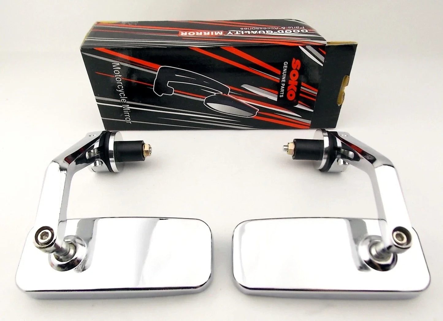 7/8" Chrome Handle Bar End Mirrors for Motorcycle Rear View Side Mirror