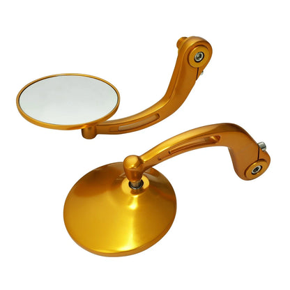 Gold Round Bar End Rearview Mirrors for Harley Sportster S (2021-2025)