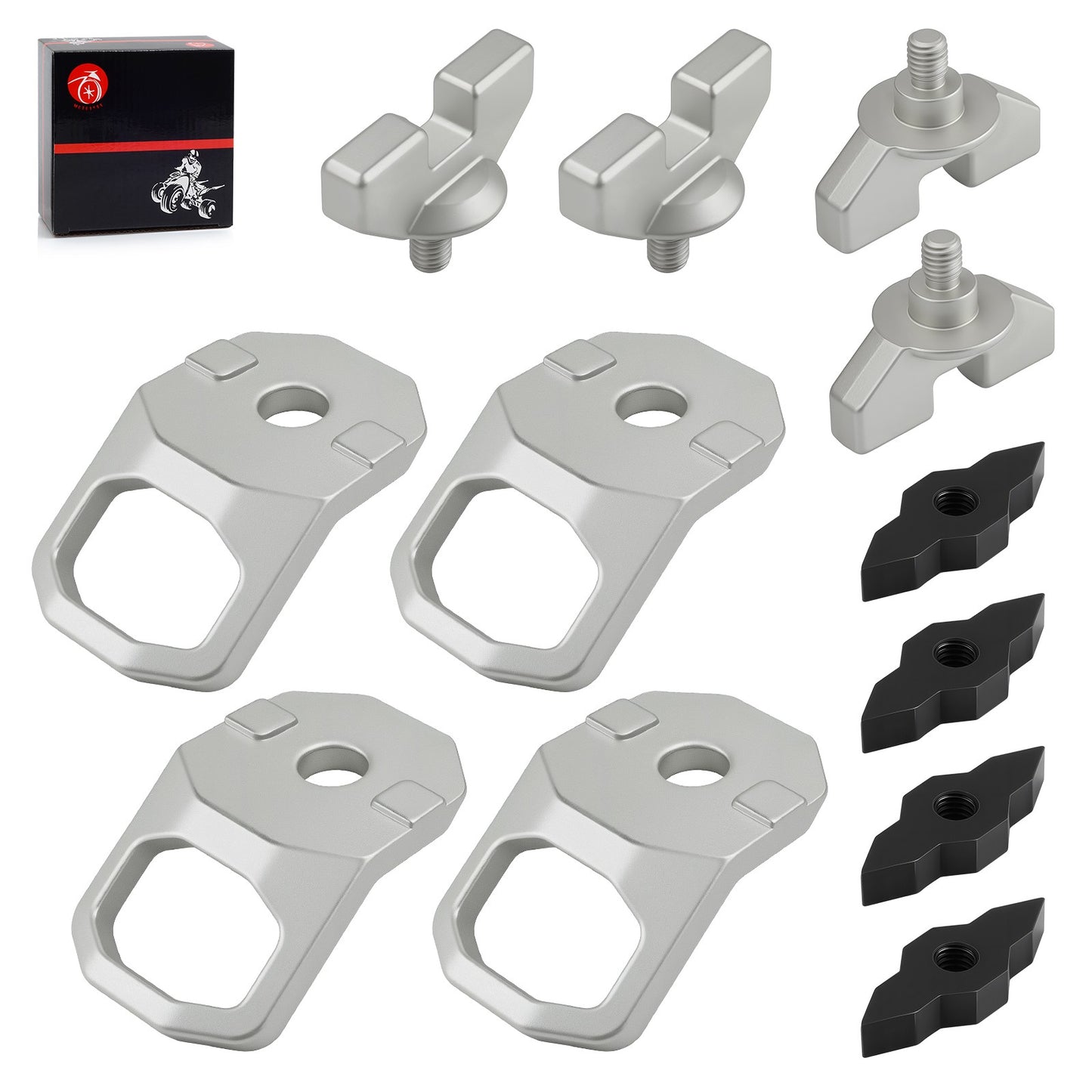 Set of 4 Lock & Ride MAX D-Rings for Polaris Ranger XD 1500 (2024–2025)