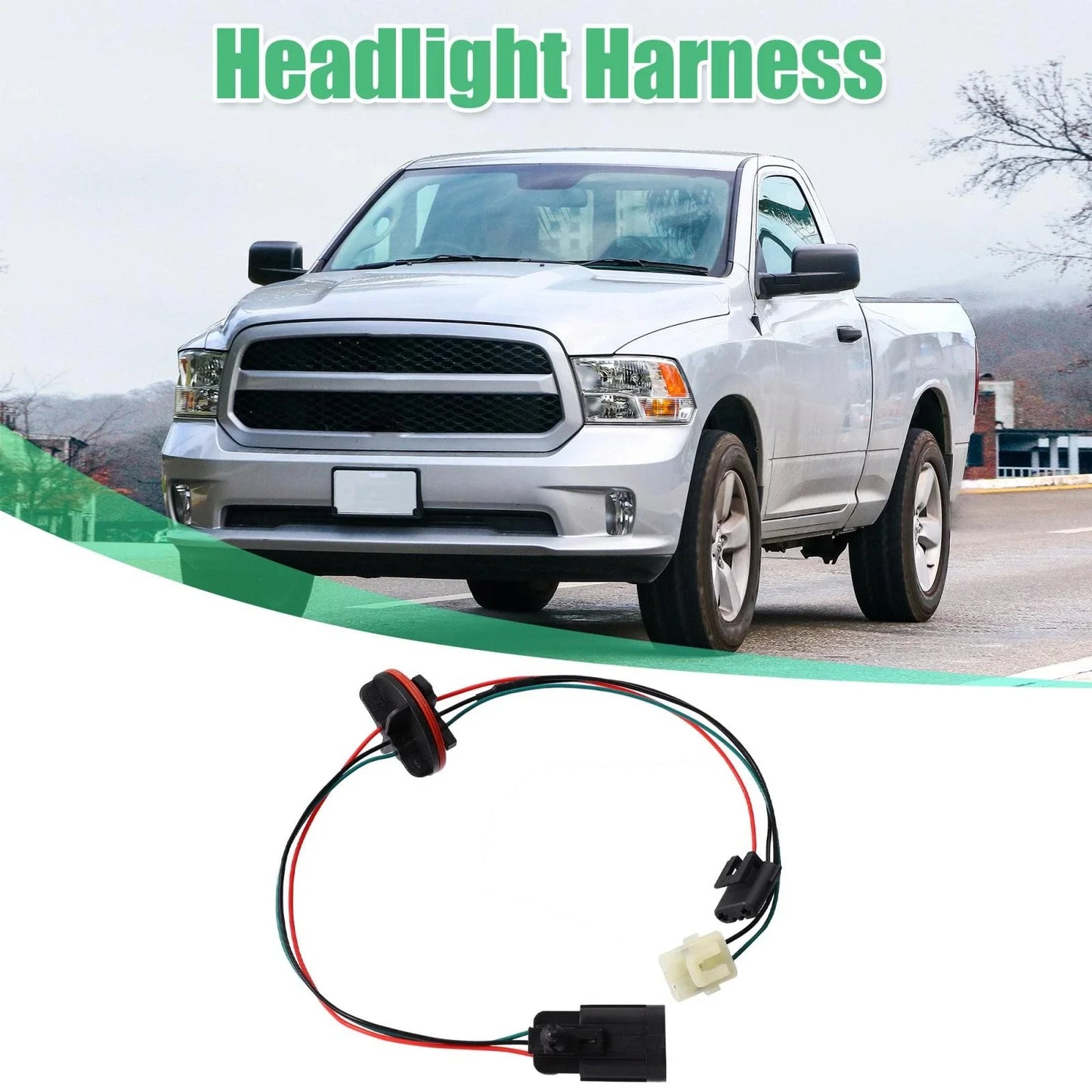 Headlight Lamp Wiring Harness for Dodge Ram 1500 2500 3500 4500 (2002-2023)