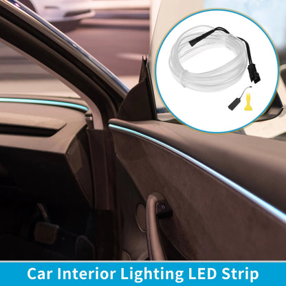 2m LED Strip Neon Wire for Car Interior Decoration (Battery Box 3V)