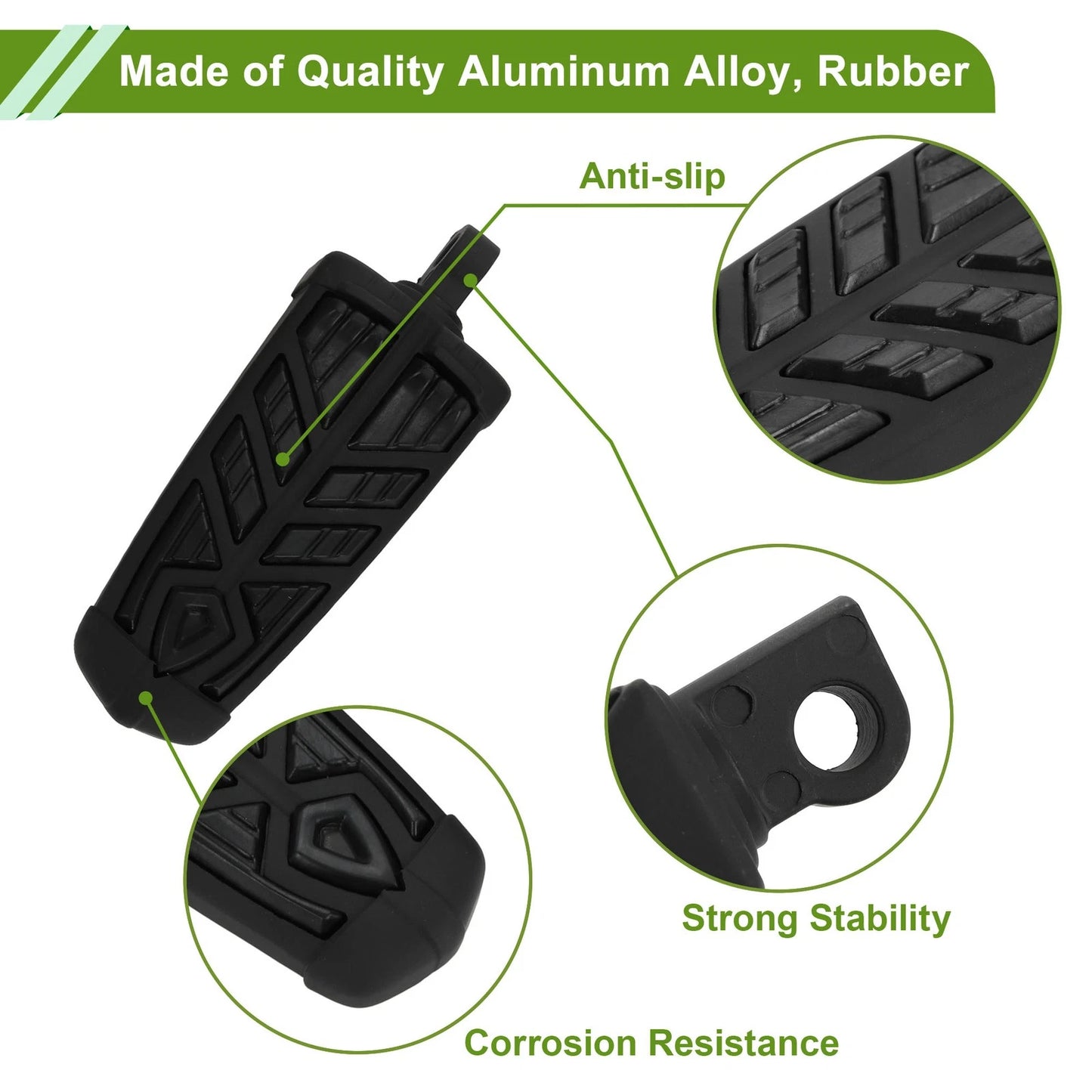 1 Pair Motorcycle Foot Pegs for Harley Softail (2018–Present) Matte Black
