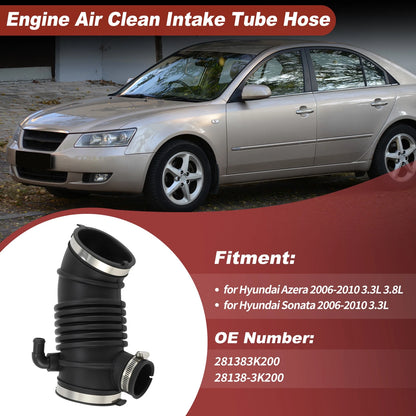 Engine Air Intake Hose Pipe Tube for Hyundai Azera Sonata (2006–2010) 28138-3K200