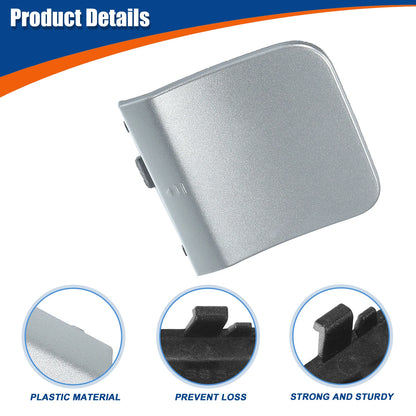 Rear Car Bumper Tow Hook Cover for Mercedes-Benz (A2048855623) Silver Tone