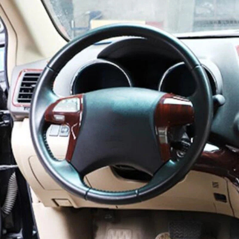 Wood Grain ABS Steering Wheel Strip Cover Trim for Toyota Highlander (2008–2013)