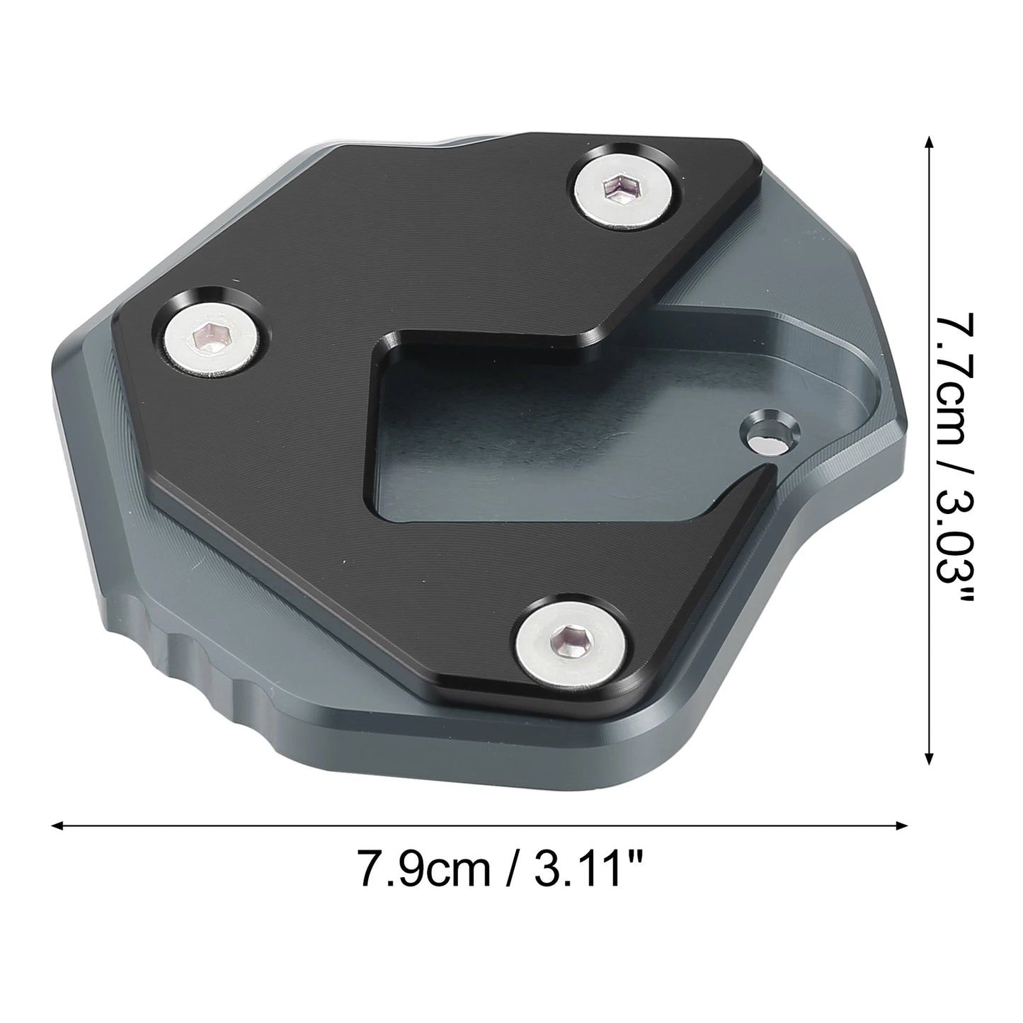 Set of 1 Kickstand Pad for Suzuki Hayabusa (2000–2023) - Black Titanium Tone