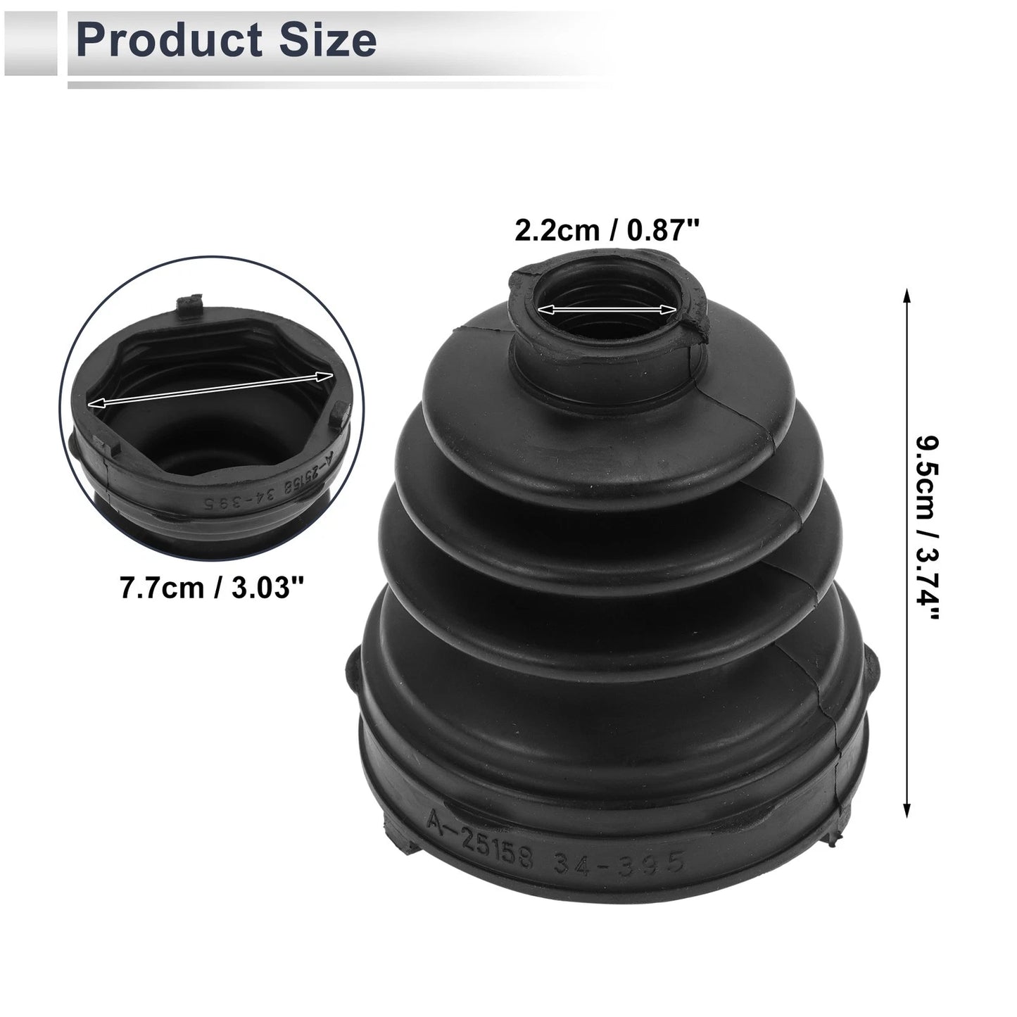 Inner CV Joint Boot Kit with Clamps for Subaru Forester (2003–2008) No.28323SA020