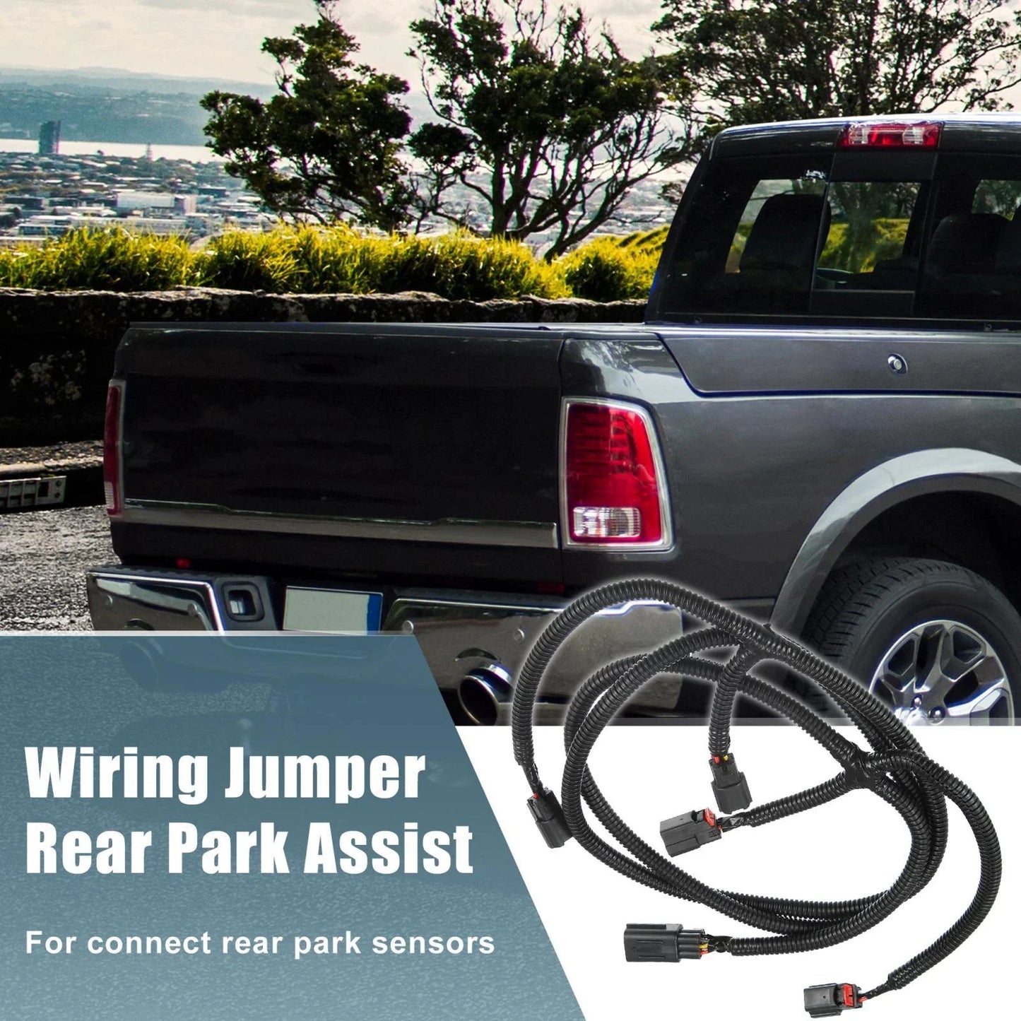 Rear Park Assist Wiring Harness for Dodge RAM 1500 2500 3500 (2013-2023)