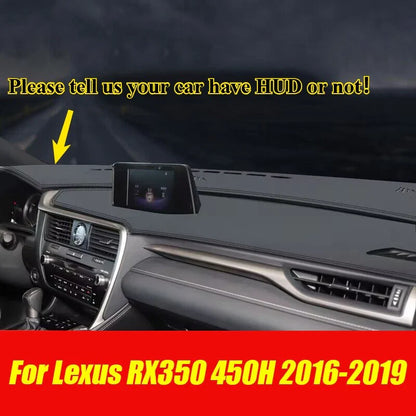 Leather Dashboard Dash Cover Dashmat for Lexus RX350 450H (2016–2019)