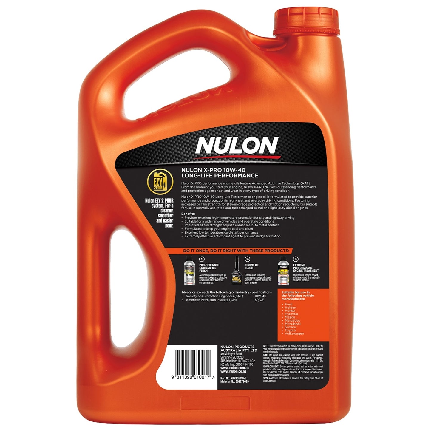 5L Engine Oil for NULON X-PRO 10W-40 (Performance)