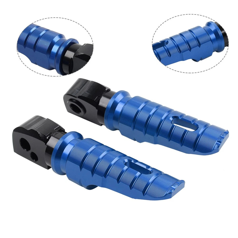 Blue Rear Footrests Foot Pegs for BMW R Nine T (2014–2023), F900R (2020–2023), R1250R, S1000R