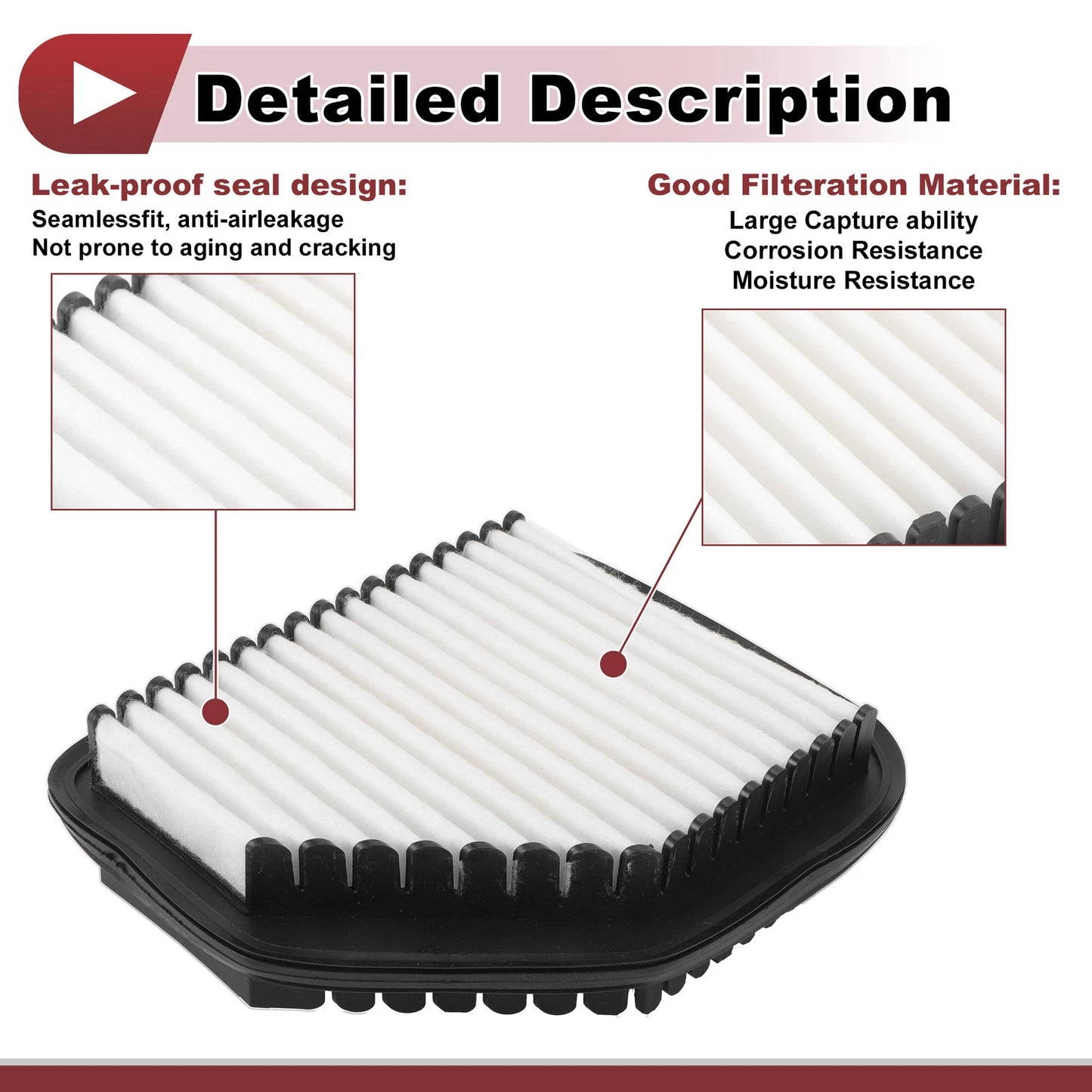 Car Engine Air Filter No.MQ507955 for Mitsubishi DS17W