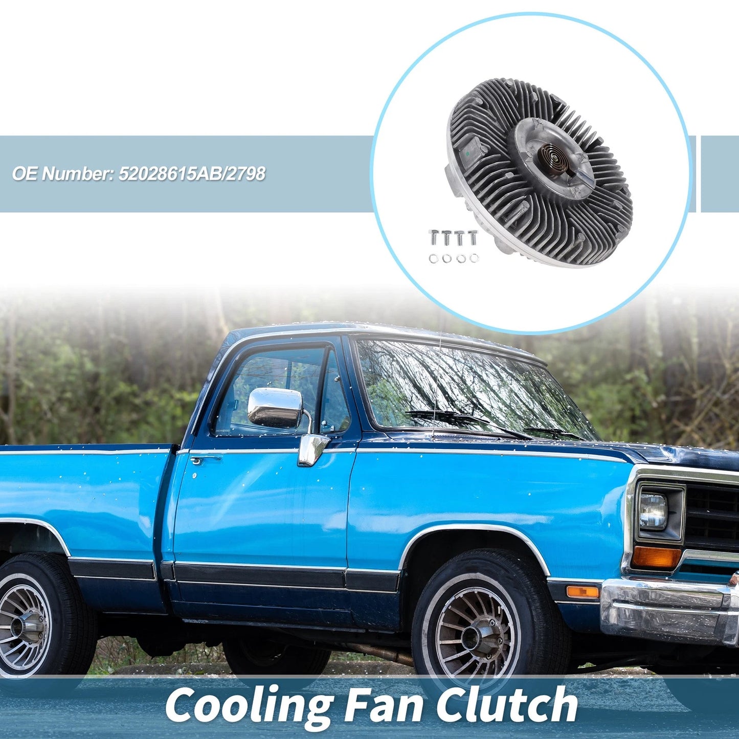 Engine Cooling Fan Clutch for Dodge Ram 2500 I6 5.9L Turbo (No. 52028615AB)