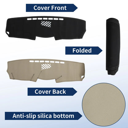 Dash Cover for Lexus IS XE20 (2006–2012) Faux Leather Black with White Line