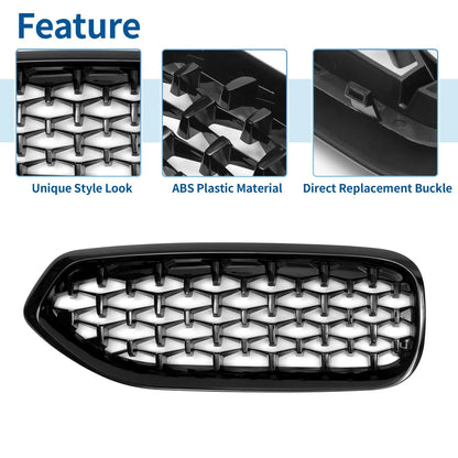Front Upper Bumper Grille for BMW Z4 G29 (2018-2024) Gloss Black
