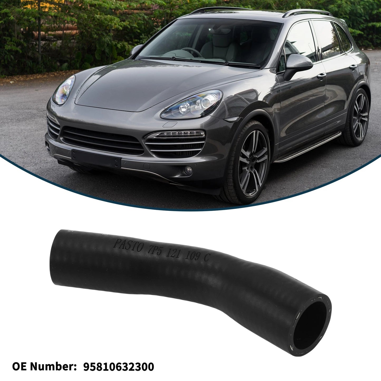 Radiator Hose for Porsche Cayenne (2011–2018) No. 95810632300 Plastic