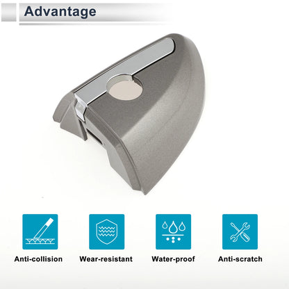 Front Left Door Handle Lock Cylinder Cover for Toyota Corolla (2014–2018) Deep Gray