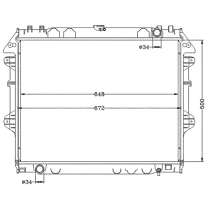 Alloy Radiator for Toyota Hilux (2005–2016)