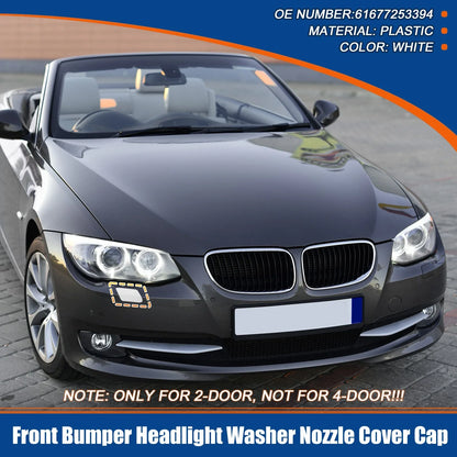 Right Side Front Bumper Washer Nozzle Cover for BMW E92 E93 (2011-2013) White